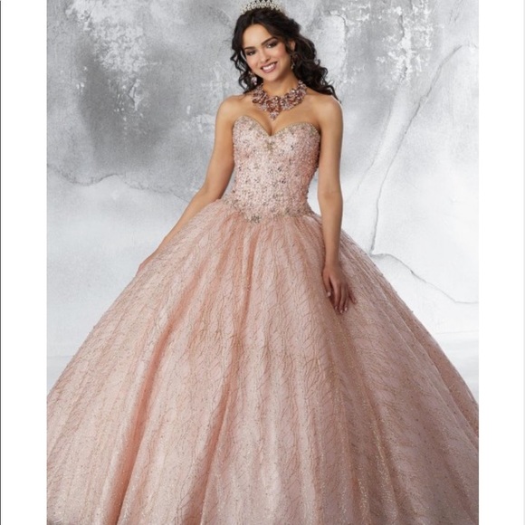 Mori Lee Rose Gold Quinceañera dress - Picture 2 of 3